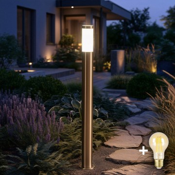 BRILAGI - LED dimējama āra lampa ELIA 1xE27/6W/230V 2700-6500K IP44 Wi‑Fi 100 cm matēts hroms