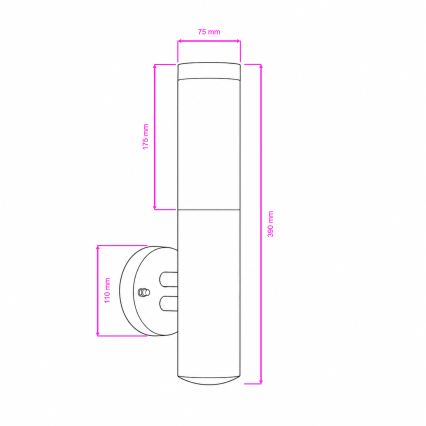 BRILAGI - LED regulējamā āra sienas lampa ELIA 1xE27/6W/230V 2700-6500K IP44 Wi-Fi matēts hroms