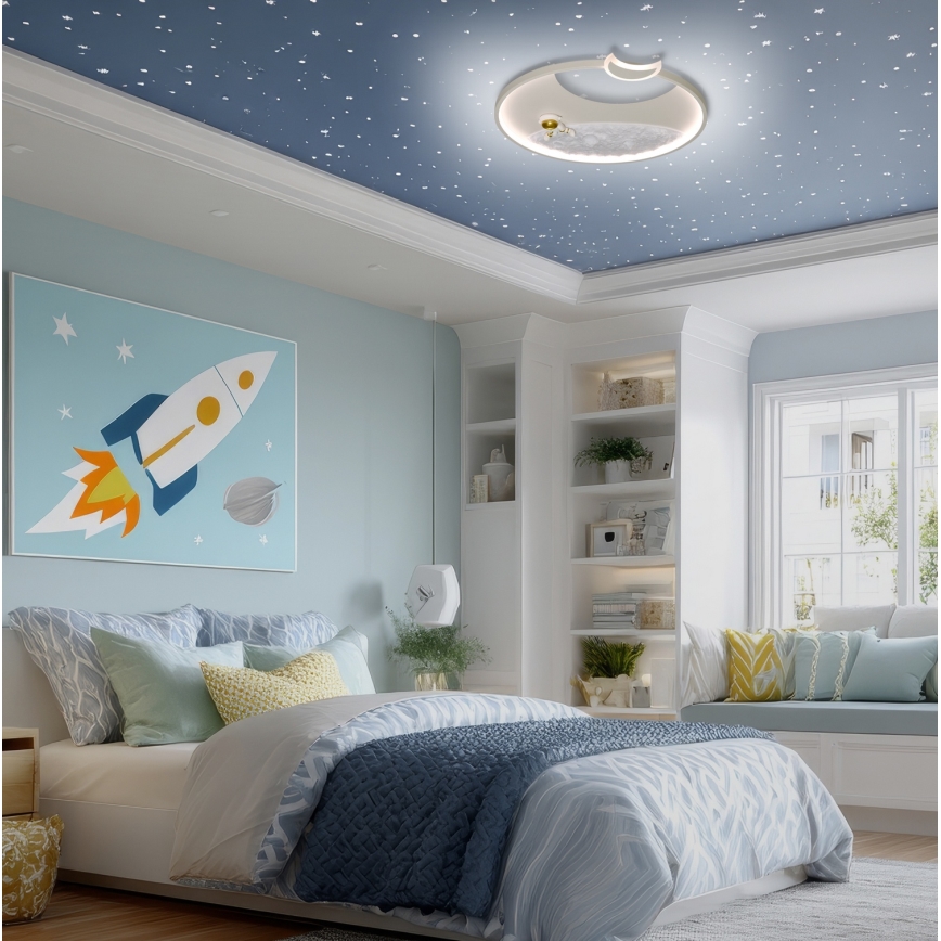 Brilagi - aptumšojams LED griestu gaismeklis ASTRO LED/20W/230V Ø 50 cm 3000-6000K astronaut + tālvadības pults