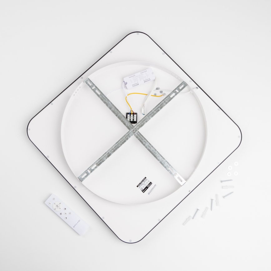 Brilagi - LED gaismeklis ar regulējamu spilgtumu FALCON SLIM LED/50W/230V 3000-6500K 50x50 cm melns + tālvadības pults