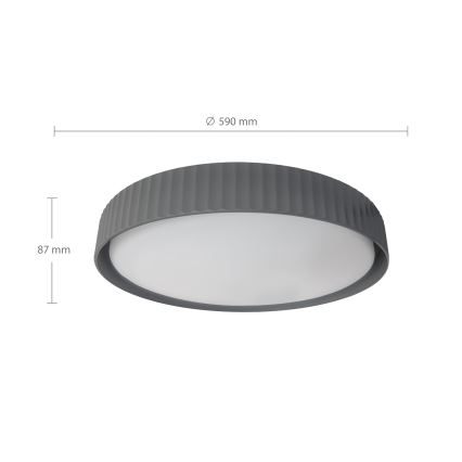 Brilagi - LED griestu gaismeklis ar regulējamu spilgtumu LUCIA LED/60W/230V 3000-6500K Ø 59 cm pelēks + ar tālvadības pulti