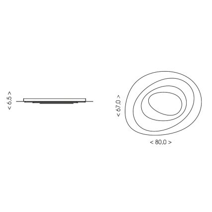 BRILAGI - LED Dimējams griestu gaismeklis MODERN MAXI LED/87W/230V 3000-6000K 67x80 cm + tālvadības pults