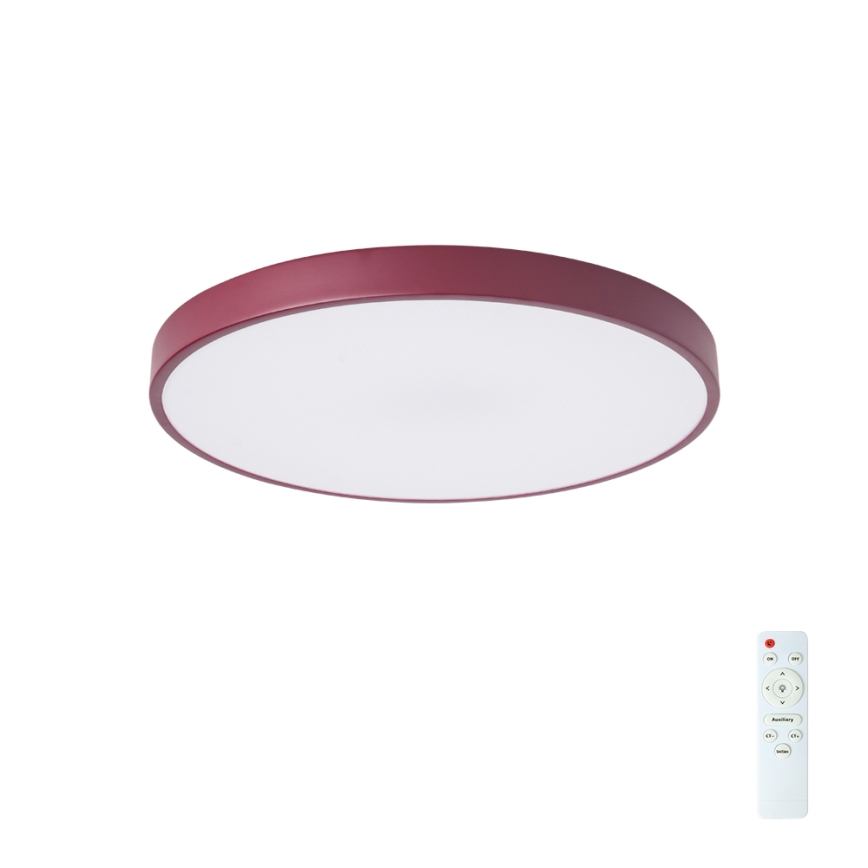 Brilagi - LED dimējama griestu lampa POOL LED/60W/230V 3000-6000K diam. 50 cm burgundsarkans + ar tālvadības pulti