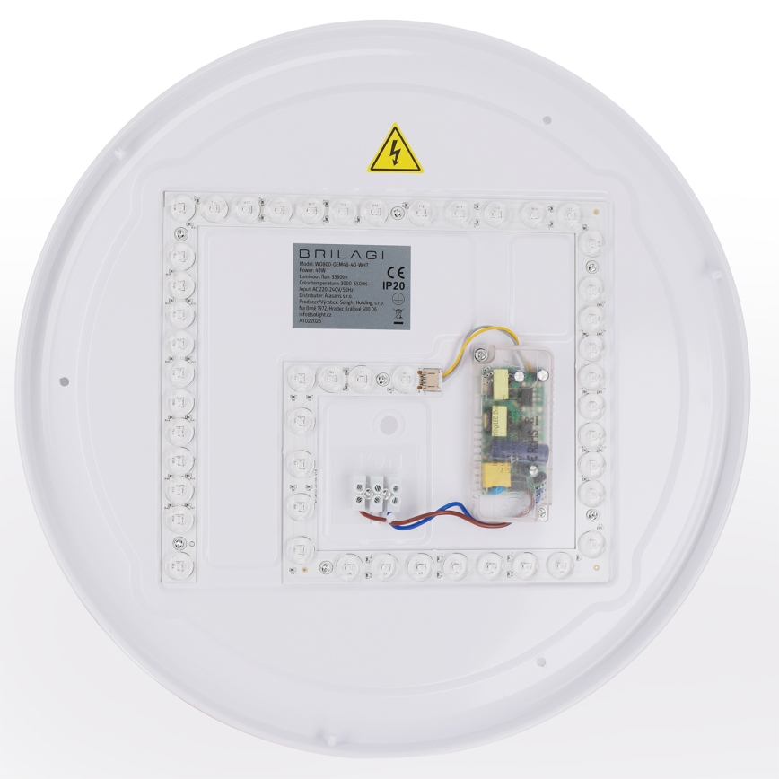 Brilagi - Dimmējams griestu gaismeklis WALDO LED/48W/230V 3000-6500K Ø 40 cm balts/sudrabs + ar tālvadības pulti