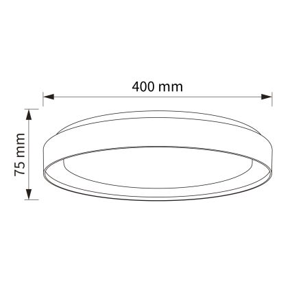 Brilagi - Dimmējams griestu gaismeklis WALDO LED/48W/230V 3000-6500K Ø 40 cm balts/sudrabs + ar tālvadības pulti