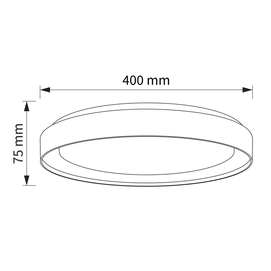 Brilagi - Dimmējams griestu gaismeklis WALDO LED/48W/230V 3000-6500K Ø 40 cm balts/sudrabs + ar tālvadības pulti