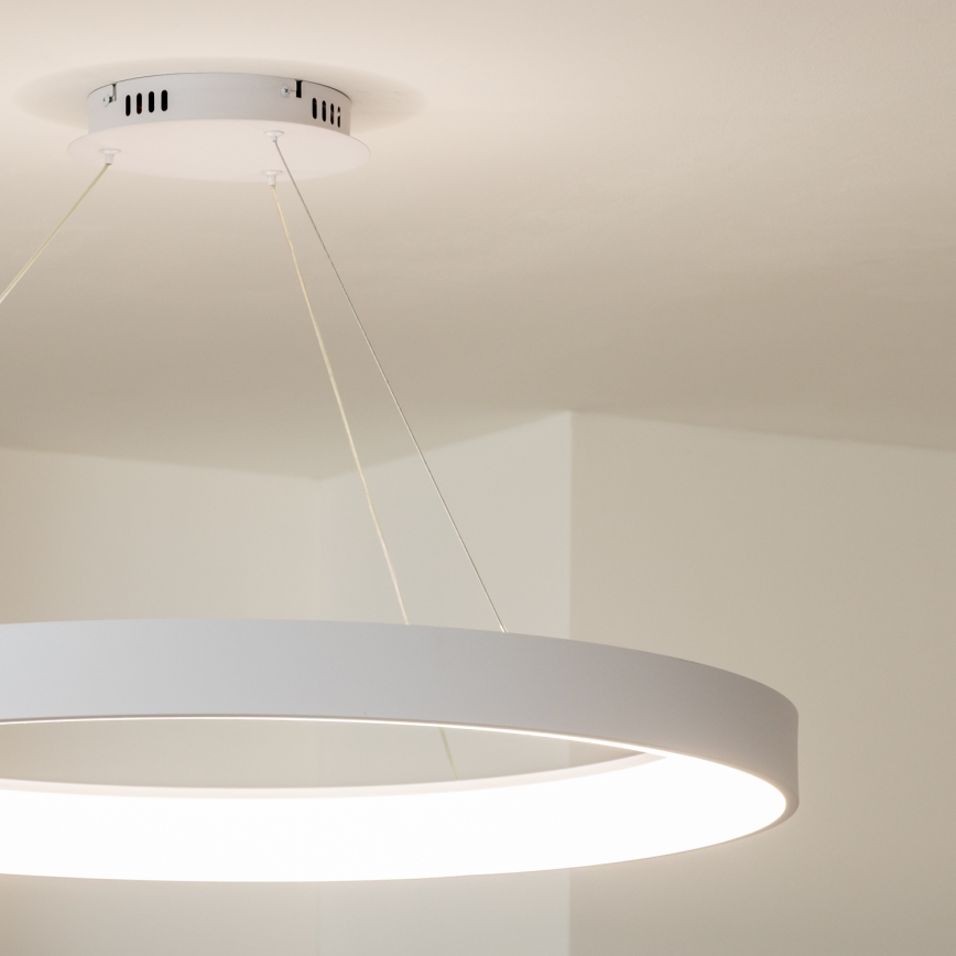 Brilagi - regulējama LED karāma lustra uz troses FALCON II LED/108W/230V 3000-6500K Ø 80 cm balta + tālvadības pults