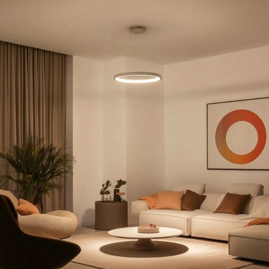 BRILAGI - LED aptumšojama piekārta lampa ar vadu FALCON SLIM LED/42W/230V 3000-6500K Ø 50 cm bēša + ar tālvadības pulti