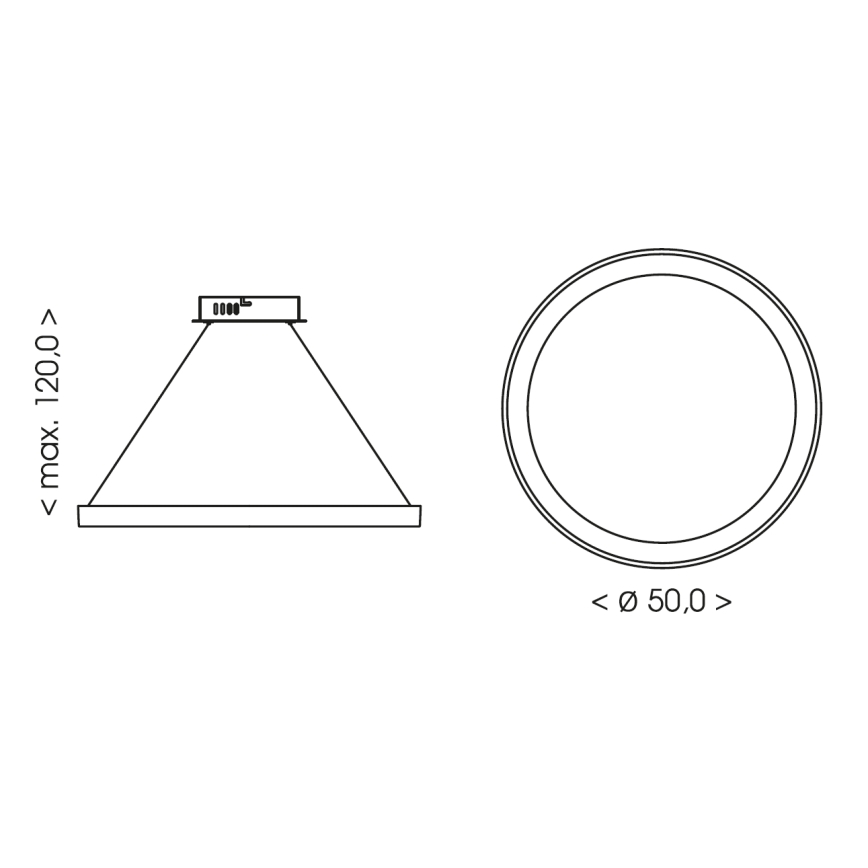 BRILAGI - LED aptumšojama piekārta lampa ar vadu FALCON SLIM LED/42W/230V 3000-6500K Ø 50 cm bēša + ar tālvadības pulti