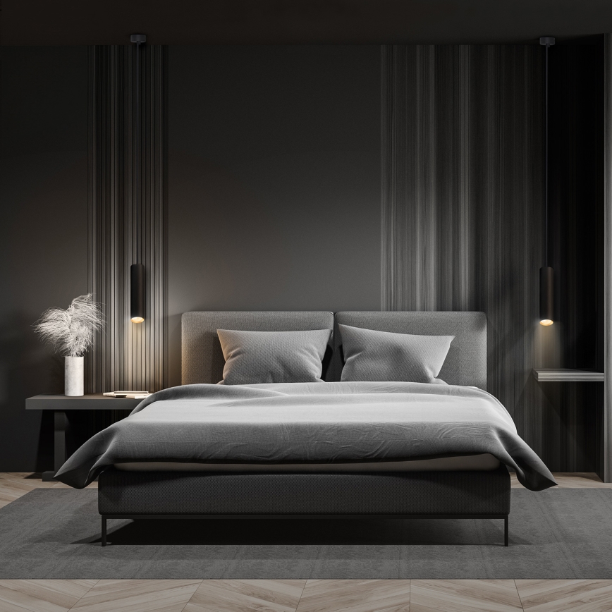 Brilagi - LED RGBW aptumšojama lustra uz troses SELE 1xGU10/6W/230V 3000K melna/zelta + tālvadības pults