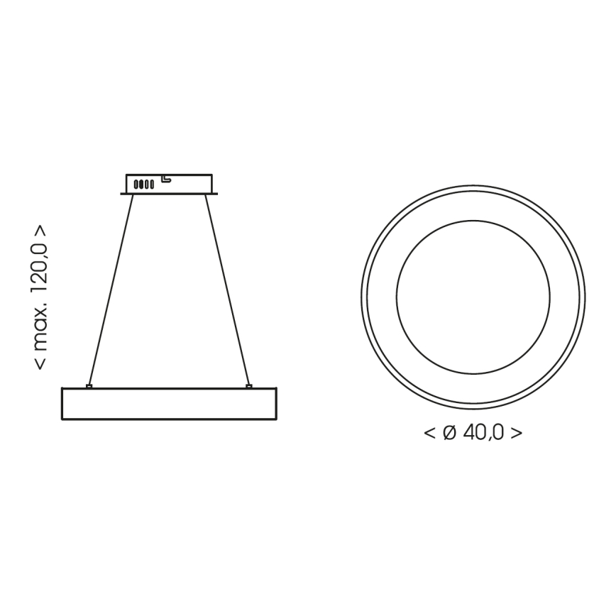 BRILAGI - LED regulējama lustra uz troses FALCON II LED/67W/230V 3000-6500K Ø 40 cm bēša + tālvadības pults