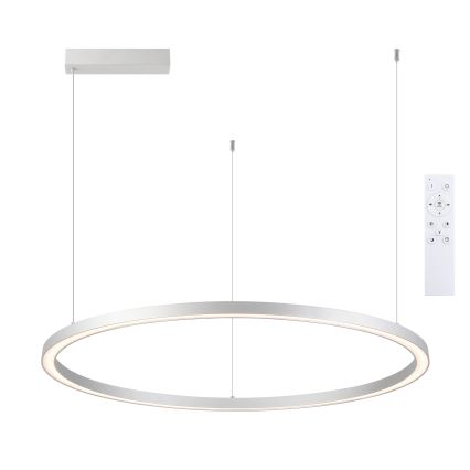 Brilagi - LED regulējama lustra uz troses PORTOFINO LED/98W/230V 3000-6000K sudraba + tālvadības pults