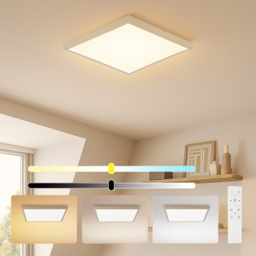 Brilagi - LED Dimējama vannas istabas griestu lampa FRAME SMART LED/50W/230V 60x60 cm 3000-6000K IP44 bēša + tālvadības pults