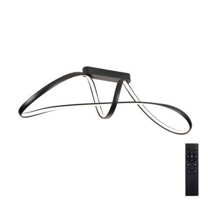 Brilagi - LED ar regulējamu spilgtumu virsmas montējamā griestu lampa TWISTER LED/60W/230V 3000-6000K melna + tālvadības pults