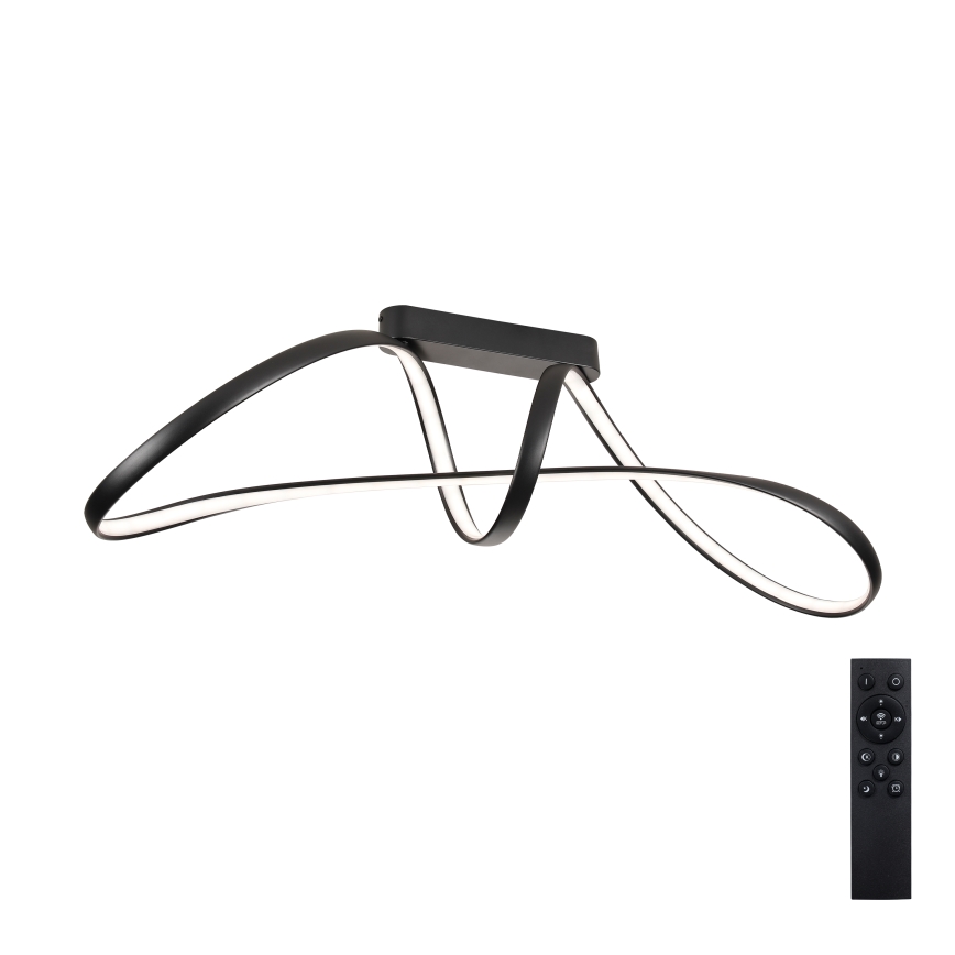 Brilagi - LED ar regulējamu spilgtumu virsmas montējamā griestu lampa TWISTER LED/60W/230V 3000-6000K melna + tālvadības pults