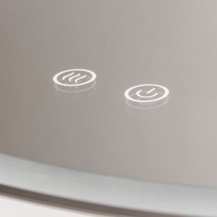 Brilagi - LED ar regulējamu spilgtumu vannas istabas apsildāmais spogulis ar aizmugures apgaismojumu ALU PRO LED/18W/230V Ø 60 cm 3000/4000/6500K IP44 spīdīgs hroms CRI 90