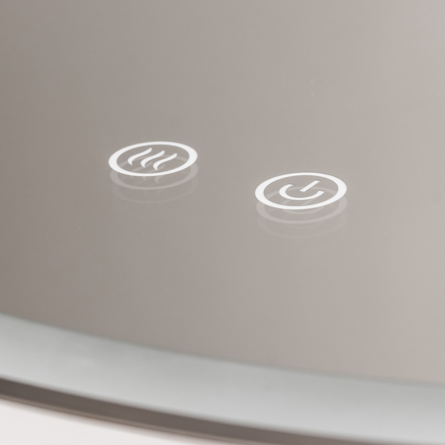 Brilagi - LED ar regulējamu spilgtumu vannas istabas apsildāmais spogulis ar aizmugures apgaismojumu ALU PRO LED/18W/230V Ø 60 cm 3000/4000/6500K IP44 spīdīgs hroms CRI 90