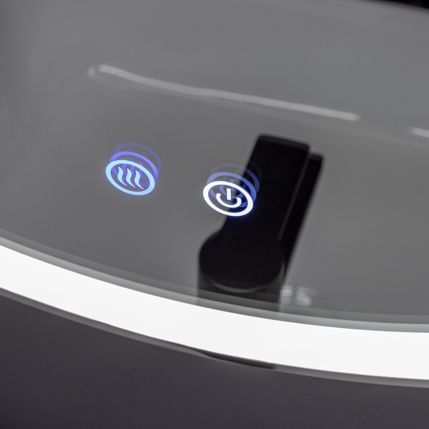 Brilagi - LED ar regulējamu spilgtumu vannas istabas apsildāmais spogulis ar aizmugures apgaismojumu ALU PRO LED/18W/230V Ø 60 cm 3000/4000/6500K IP44 spīdīgs hroms CRI 90