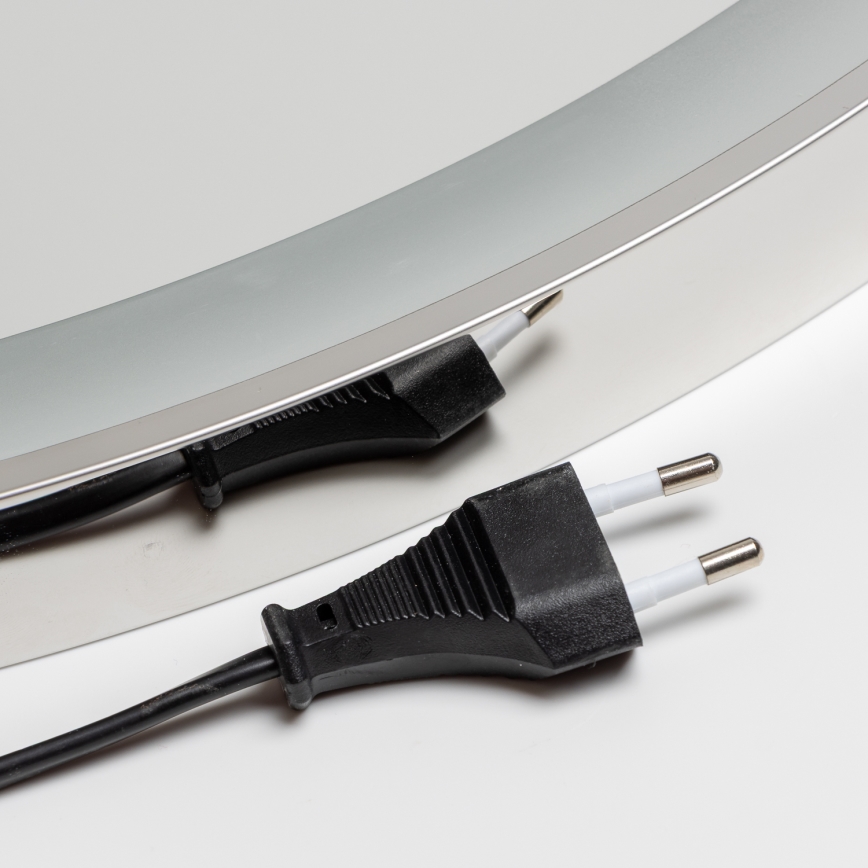 Brilagi - LED ar regulējamu spilgtumu vannas istabas apsildāmais spogulis ar aizmugures apgaismojumu ALU PRO LED/18W/230V Ø 60 cm 3000/4000/6500K IP44 spīdīgs hroms CRI 90