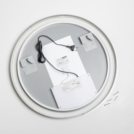 Brilagi - LED ar regulējamu spilgtumu vannas istabas apsildāmais spogulis ar aizmugures apgaismojumu ALU PRO LED/18W/230V Ø 60 cm 3000/4000/6500K IP44 spīdīgs hroms CRI 90