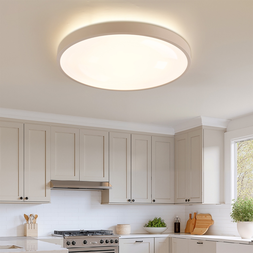 Brilagi - Dimmējama LED griestu lampa GLASS POOL DOUBLE LED/80W/230V 3000-6000K 60 cm bēša + tālvadības pults