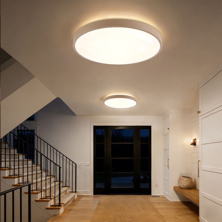 Brilagi - Dimmējama LED griestu lampa GLASS POOL DOUBLE LED/80W/230V 3000-6000K 60 cm bēša + tālvadības pults