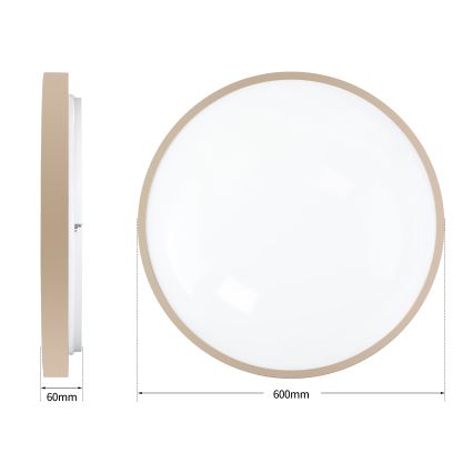 Brilagi - Dimmējama LED griestu lampa GLASS POOL DOUBLE LED/80W/230V 3000-6000K 60 cm bēša + tālvadības pults