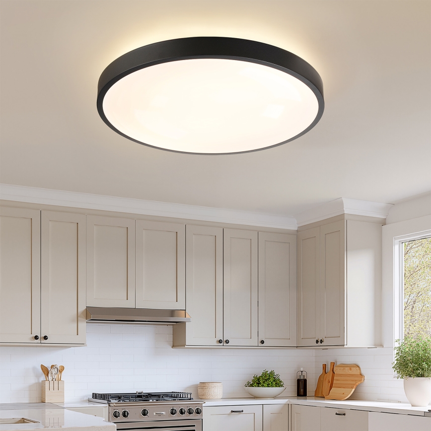 Brilagi - Regulējams LED griestu gaismeklis GLASS POOL DOUBLE LED/80W/230V 3000-6000K 60 cm melns + tālvadības pults