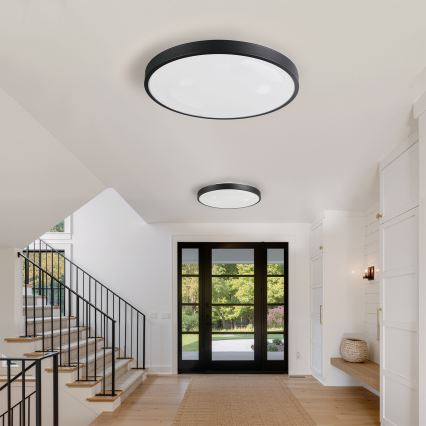 Brilagi - Regulējams LED griestu gaismeklis GLASS POOL DOUBLE LED/80W/230V 3000-6000K 60 cm melns + tālvadības pults