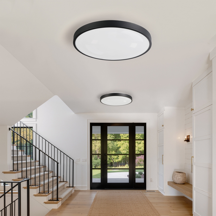 Brilagi - Regulējams LED griestu gaismeklis GLASS POOL DOUBLE LED/80W/230V 3000-6000K 60 cm melns + tālvadības pults