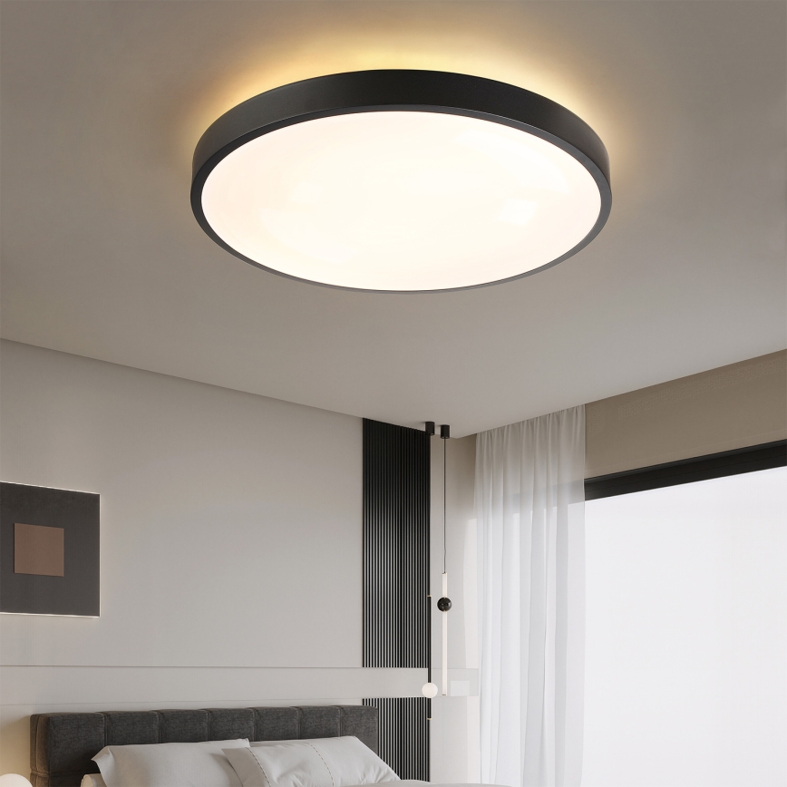 Brilagi - Regulējams LED griestu gaismeklis GLASS POOL DOUBLE LED/80W/230V 3000-6000K 60 cm melns + tālvadības pults