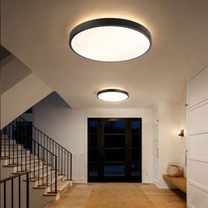 Brilagi - Regulējams LED griestu gaismeklis GLASS POOL DOUBLE LED/80W/230V 3000-6000K 60 cm melns + tālvadības pults