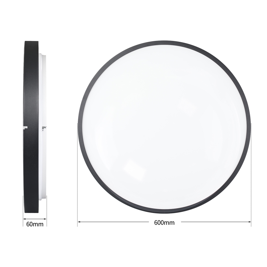 Brilagi - Regulējams LED griestu gaismeklis GLASS POOL DOUBLE LED/80W/230V 3000-6000K 60 cm melns + tālvadības pults