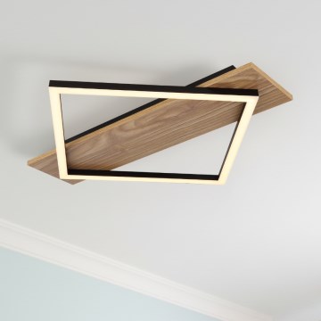 Brilagi - LED dimējamais griestu gaismeklis VELVET SQUARE LED/24W/230V 43x43 cm 3000/4000/6500K + ar tālvadības pulti, pelēks