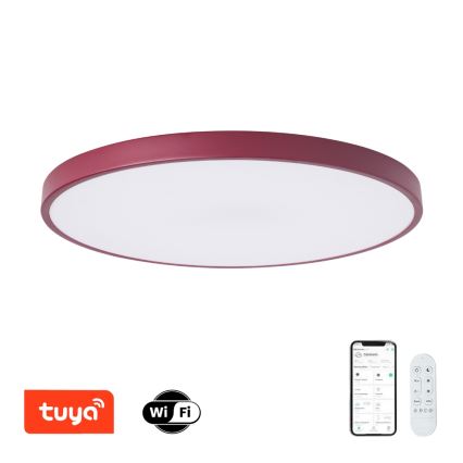 Brilagi - LED aptumšojams gaismeklis POOL SMART LED/100 W/230 V, Ø 80 cm, Wi‑Fi Tuya + tālvadības pults, burgundijas krāsā