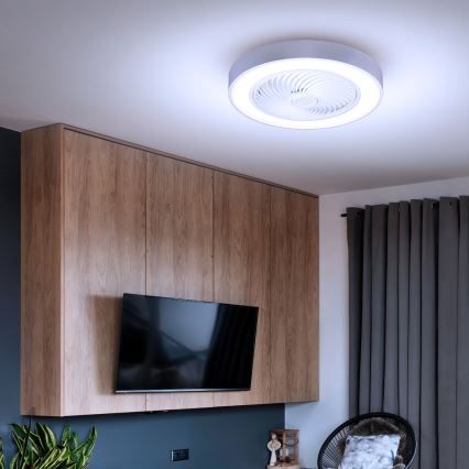 Brilagi - LED griestu gaismeklis ar regulējamu spilgtumu un ventilatoru LED/30W/230V 3000-6500K Ø 50 cm balts + tālvadības pults
