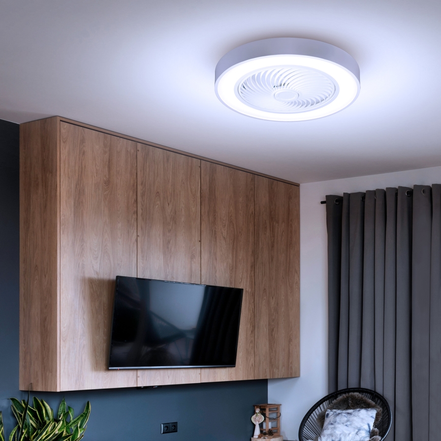 Brilagi - LED griestu gaismeklis ar regulējamu spilgtumu un ventilatoru LED/30W/230V 3000-6500K Ø 50 cm balts + tālvadības pults