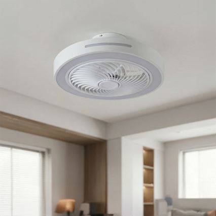 Brilagi - regulējams LED griestu gaismeklis ar ventilatoru LED/38W/230V 3000-6500K 3000-6500K diam. 46 cm balts + tālvadības pults