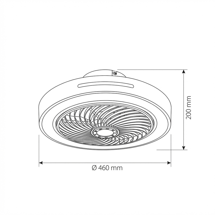 Brilagi - regulējams LED griestu gaismeklis ar ventilatoru LED/38W/230V 3000-6500K 3000-6500K diam. 46 cm balts + tālvadības pults