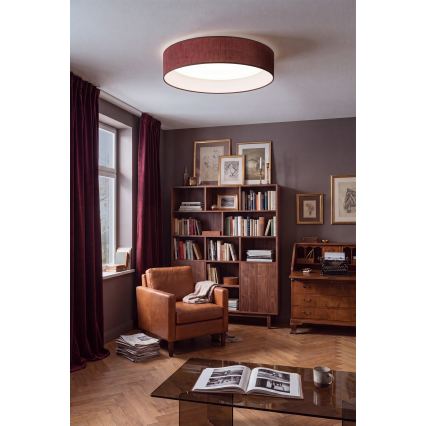 BRILAGI - LED dimējams griestu gaismeklis VELVET SMARTIX STARS LED/24W/230V 3000–6000K Ø 45 cm vīnsarkans Wi‑Fi Tuya Beacon + tālvadības pults