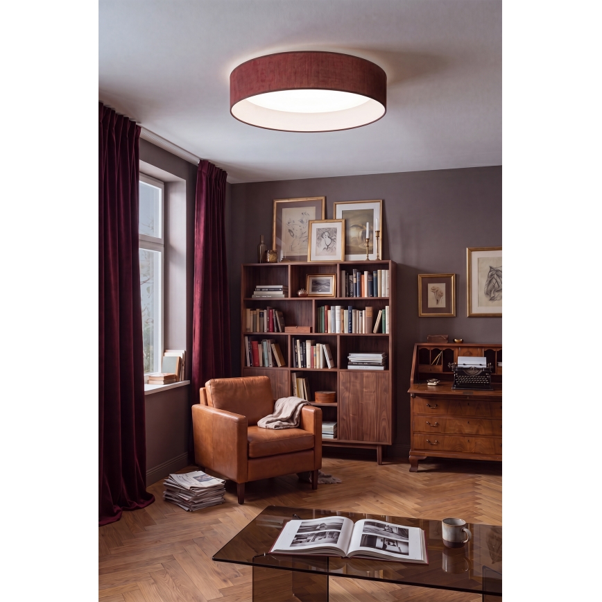 BRILAGI - LED dimējams griestu gaismeklis VELVET SMARTIX STARS LED/24W/230V 3000–6000K Ø 45 cm vīnsarkans Wi‑Fi Tuya Beacon + tālvadības pults