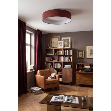 BRILAGI - LED dimējams griestu gaismeklis VELVET SMARTIX STARS LED/24W/230V 3000–6000K Ø 45 cm vīnsarkans Wi‑Fi Tuya Beacon + tālvadības pults