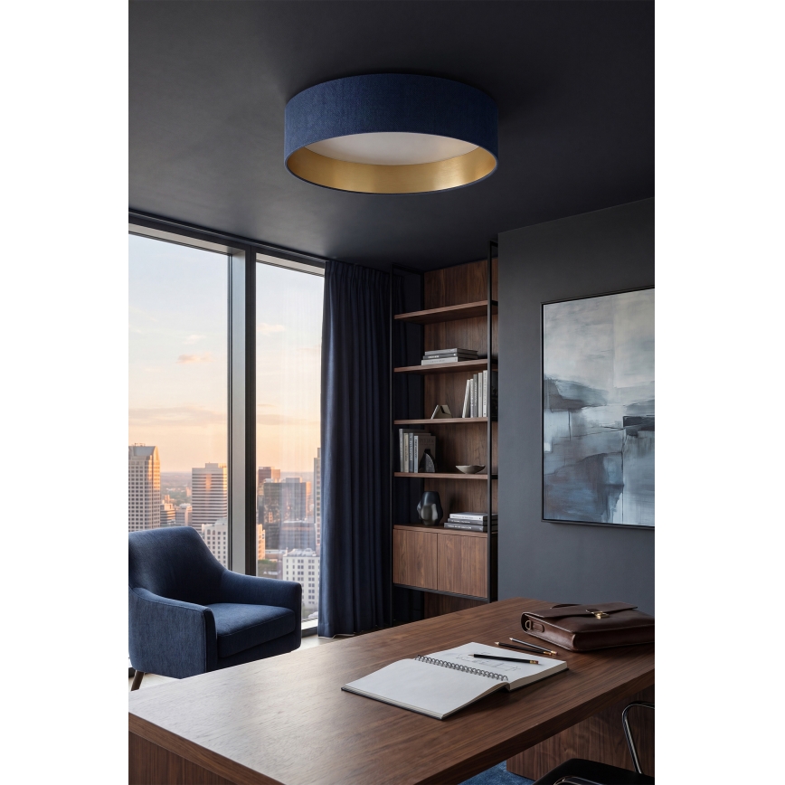 BRILAGI - VELVET SMARTIX STARS dimmējams LED griestu gaismeklis LED/36W/230V 3000–6000K Ø 55 cm zils/zelts Wi‑Fi Tuya Beacon + tālvadība