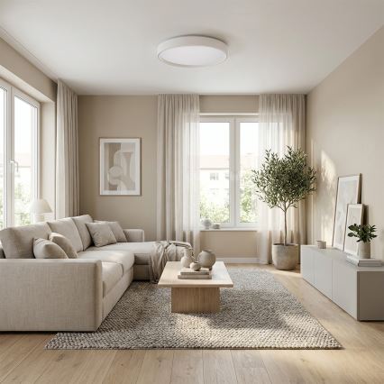 Brilagi - dimmējams LED griestu gaismeklis NANCI LED/60W/230V 3000–6500K Ø 49 cm balts + tālvadības pults