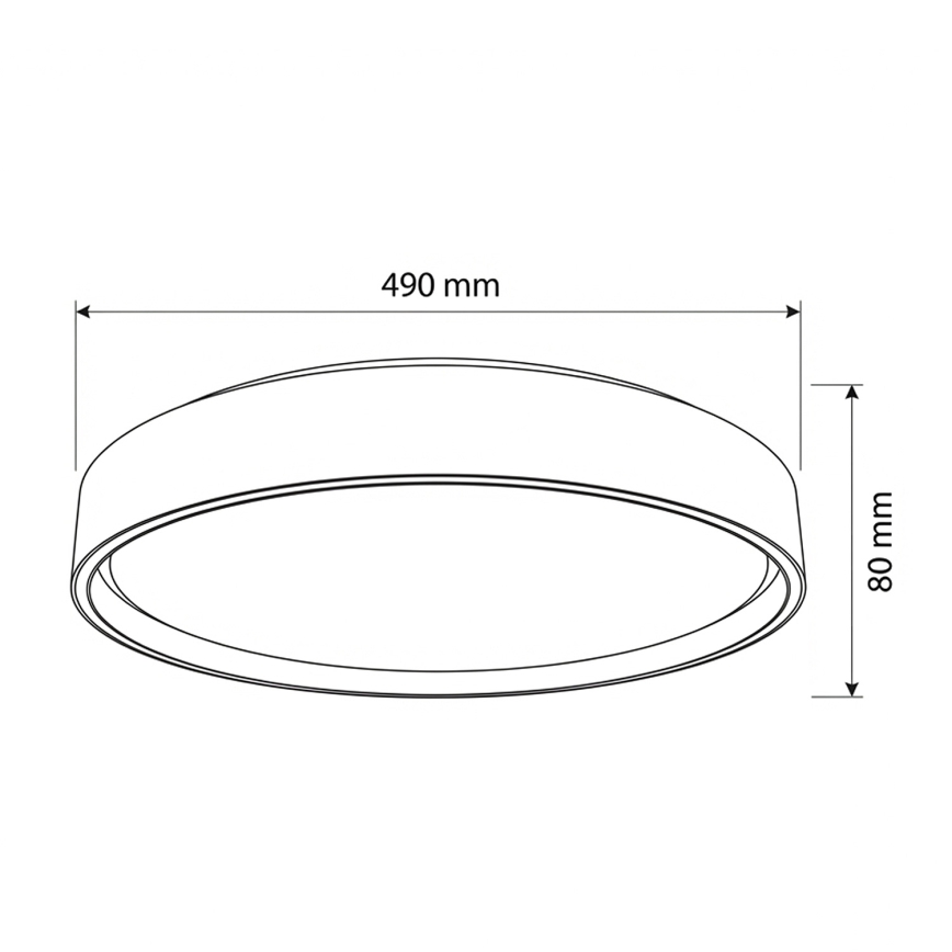 Brilagi - dimmējams LED griestu gaismeklis NANCI LED/60W/230V 3000–6500K Ø 49 cm balts + tālvadības pults