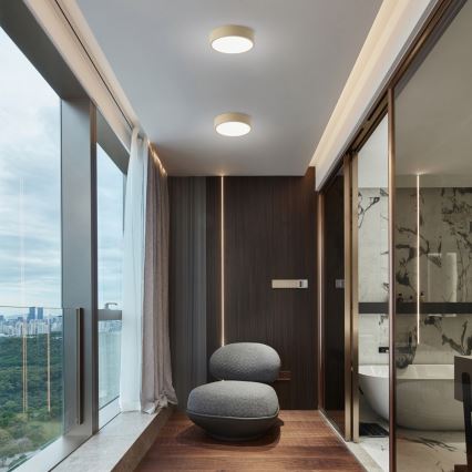 Brilagi - LED dimmējams griestu gaismeklis POOL LED/18W/230V 3000-6000K 20 cm bēšs + ar tālvadības pulti