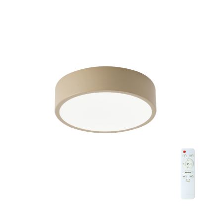 Brilagi - LED dimmējams griestu gaismeklis POOL LED/18W/230V 3000-6000K 20 cm bēšs + ar tālvadības pulti