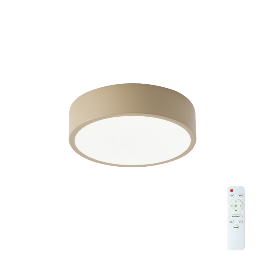 Brilagi - LED dimmējams griestu gaismeklis POOL LED/18W/230V 3000-6000K 20 cm bēšs + ar tālvadības pulti
