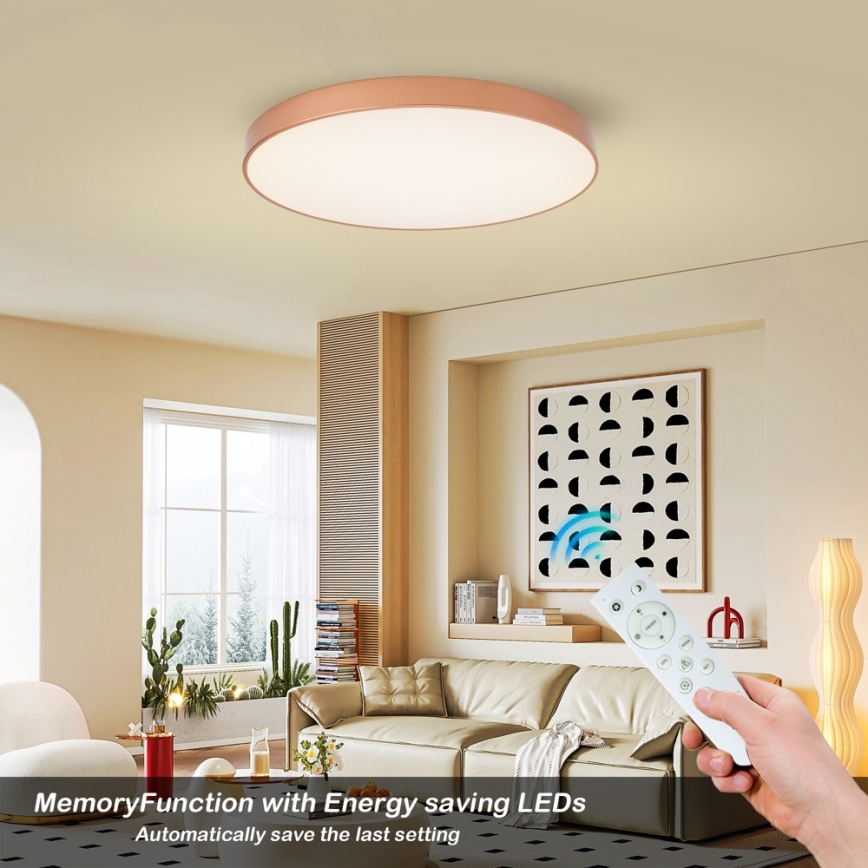BRILAGI - Aptumšojama LED griestu lampa POOL SMART LED/100W/230V 3000-6000K pr. 80 cm Wi-Fi Tuya vara krāsā + ar tālvadības pulti