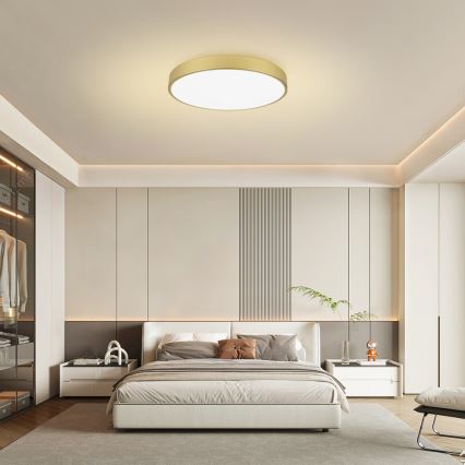 Brilagi - LED dimējama griestu lampa POOL SMART LED/100W/230V 3000-6000K 80 cm zelta Wi-Fi Tuya + tālvadības pults